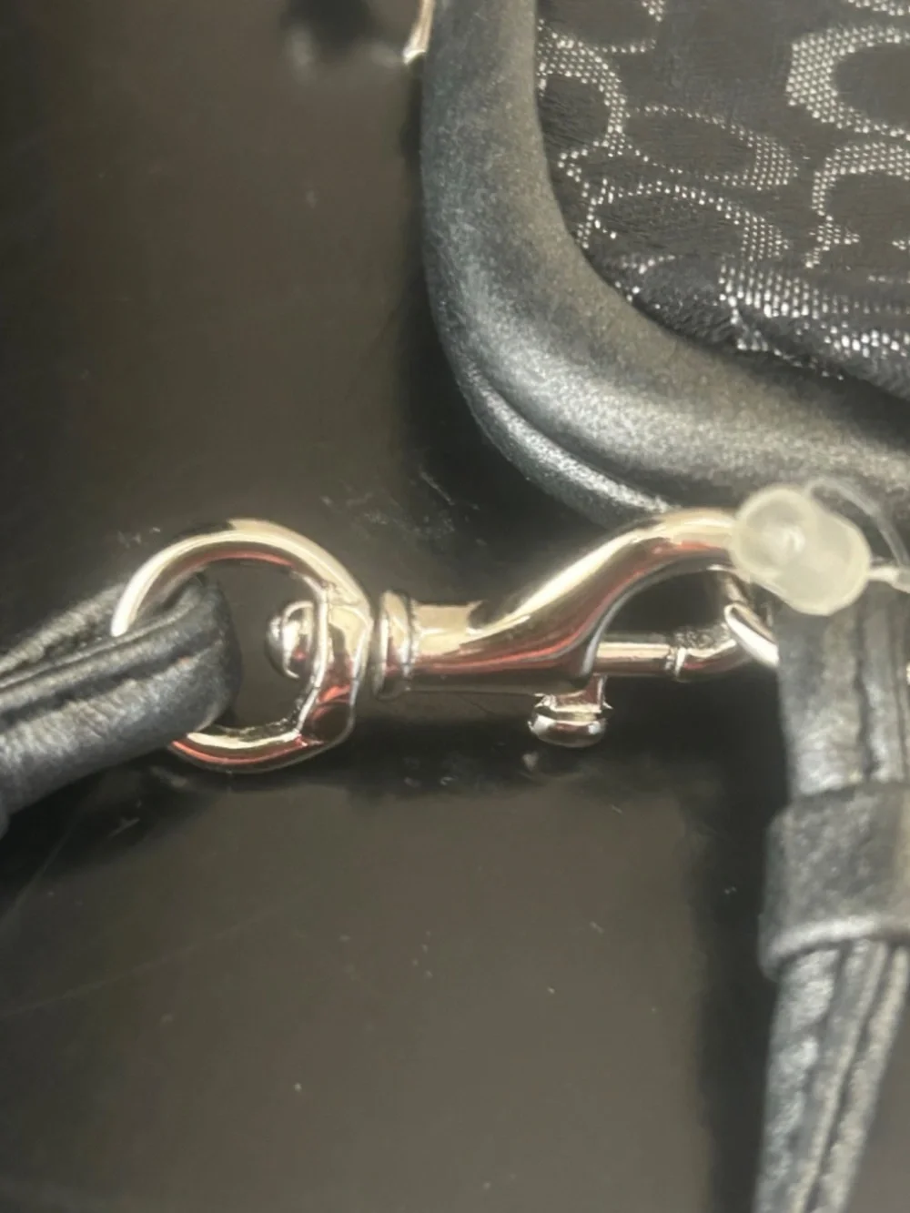 Coach Optic Signature Lurex Kisslock Pouch. Vintage.